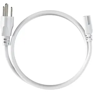 5FT Plug Power Cord T5 T8 LED Tube Power ,5FT 3-Outlet Power Cord for LED Shop Lights