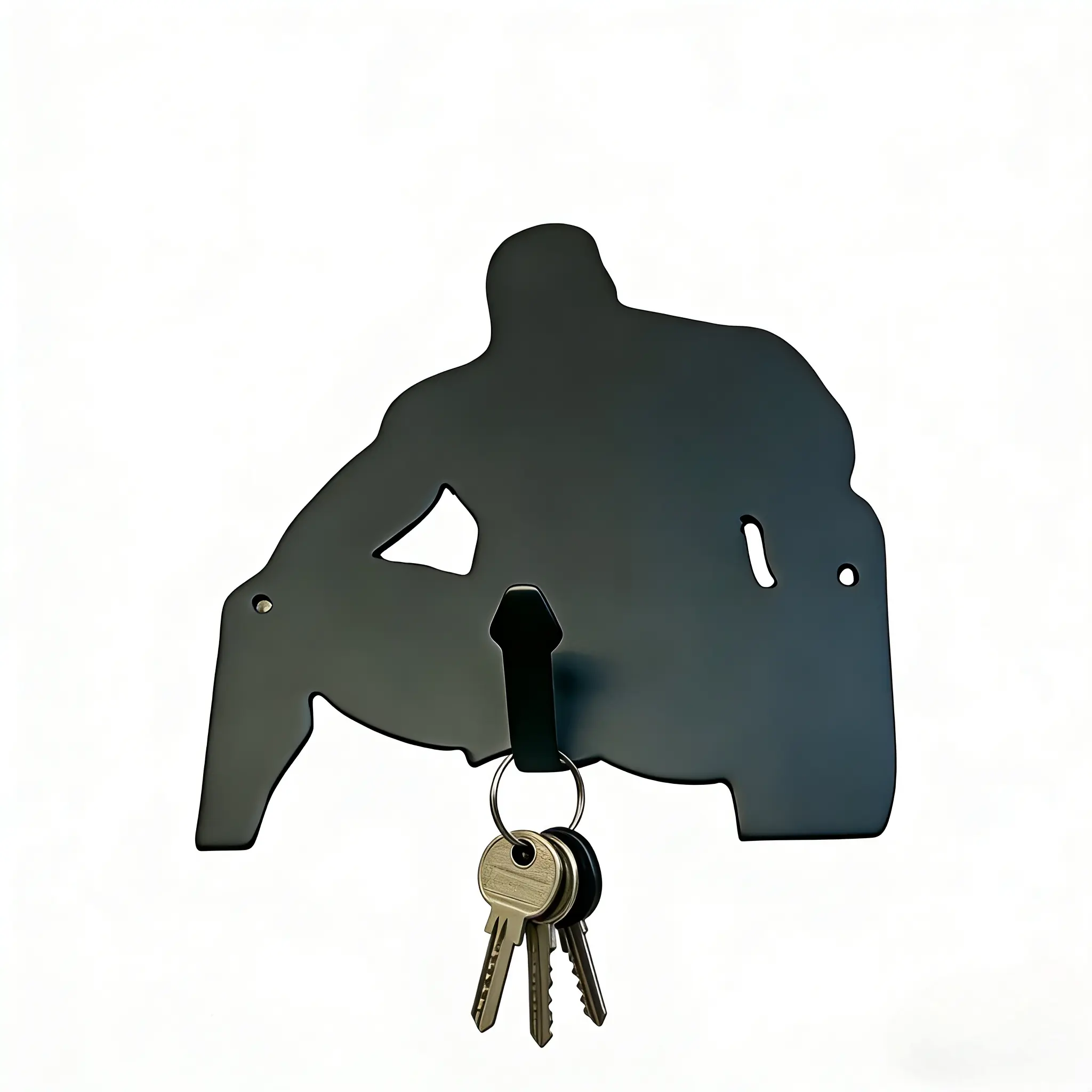 Muscular Man Fun Key Holder,Multi-functional Wall Hook,Black Metal Wall Hanger,Entryway Key Organizer,Man Cave Decor,Gift For Men,Unique Home Storage Decor,Indoor Entry Wall Accessory Organiser