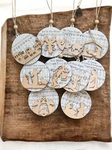 Music Sheet Nativity Ornament