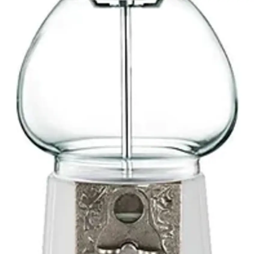 PURE WHITE 11" Tall Classic Vintage Style Gumball/Candy Dispenser
