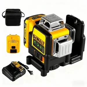 DEWALT DW089LG 12V Green Laser Level 12 Lines 360° Self-Leveling, Cordless Li-ion Battery, Professional Construction & Outdoor Laser Tool for DIY & Pros