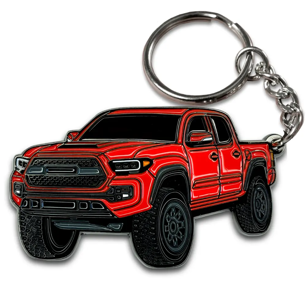 Toyota Tacoma Keychain Accessory, Off Road Truck Key Ring for Men Women, Metal Automotive Key Fob Gift, Compatible Tacoma Fan Accessories