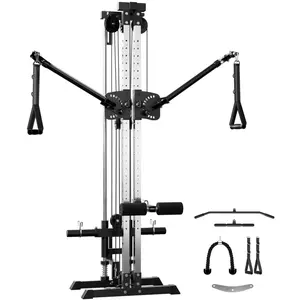 Cable Machine Home Gym, Functional Trainer, Dual Pulley System with 22 Height Adjustments, All-in-One Cable Crossover for Strength Training