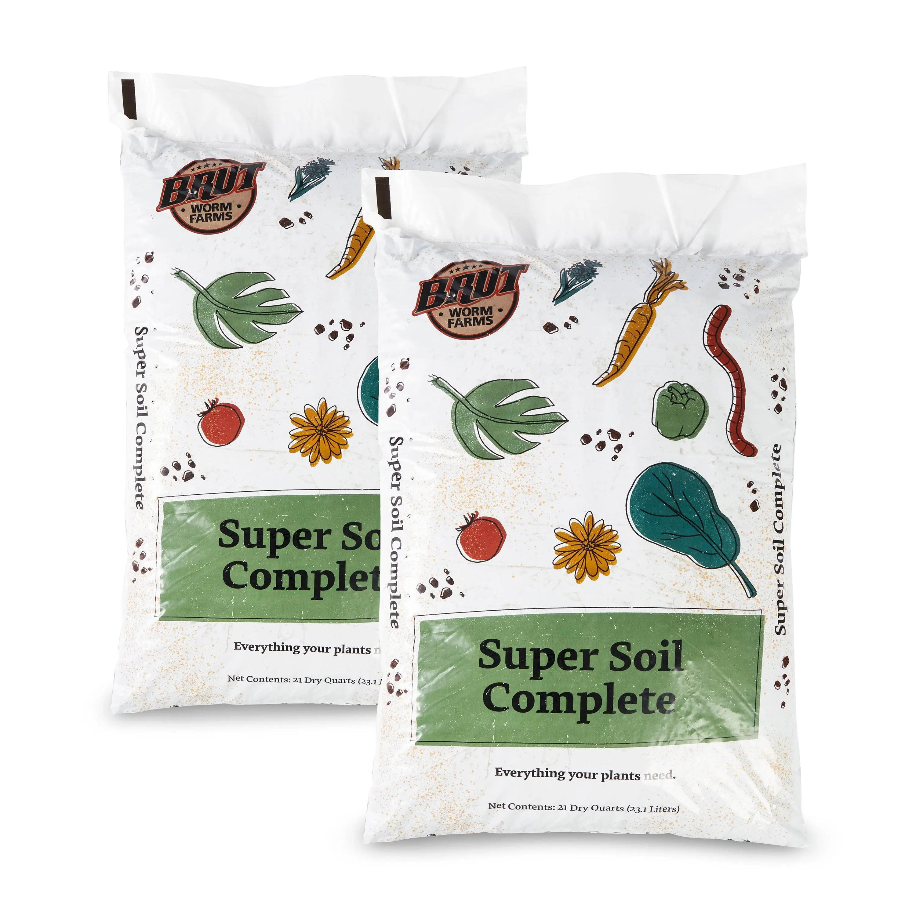Brut Worm Farms Super Soil All Purpose Rich Dark Blend Organic Soil (2 Pack) Brut Worm Farms Super Soil All Purpose Rich Dark Blend Organic Soil (2 Pack)