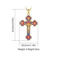 STYLE 3 Gold Enamel Craft Crucifix