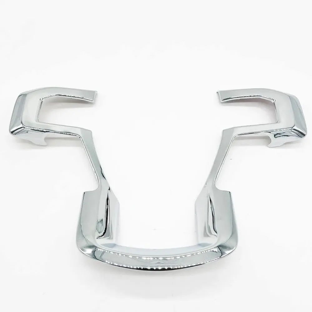 Interior Chrome Full Piece Steering Wheel Overlay Cover Trims Compatible with 2015-2020 F-150