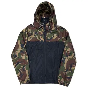 Youth Camouflage Hooded Windbreaker Jacket with Zip Pockets - 3 Color Available