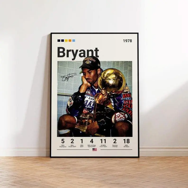 Kobe Bryant Poster, LA Lakers Poster, Gift For Kobe Fan, NBA Poster, Sports Poster, NBA Fans, Basketball Gift, Sports Bedroom Posters