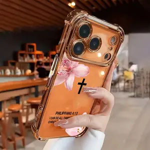 The Newly Designed Electroplated Transparent Creative Patterns Phone cases Case Compatible with iPhone 17 Air 16 15 14 13 12 11 Pro Max Plus xs max Featuring Strengthened Four Corners Soft Back for Drop Protection 2D printing Protective Cellphone