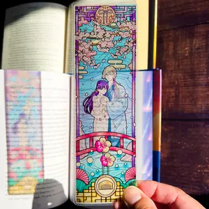 My Happy Marriage Stained Glass Bookmarks (Stained Glass Art, Transparent Bookmark, Book Lover, Fantasy Book Reader Gift)