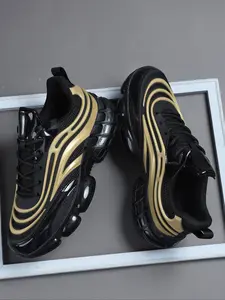 High-Quality Sneakers For Men's Casual Shoes, Comfortable Sporty Design, Outdoor Leisure Footwear, All-Season Textile Upper Material, Casual Running Shoes