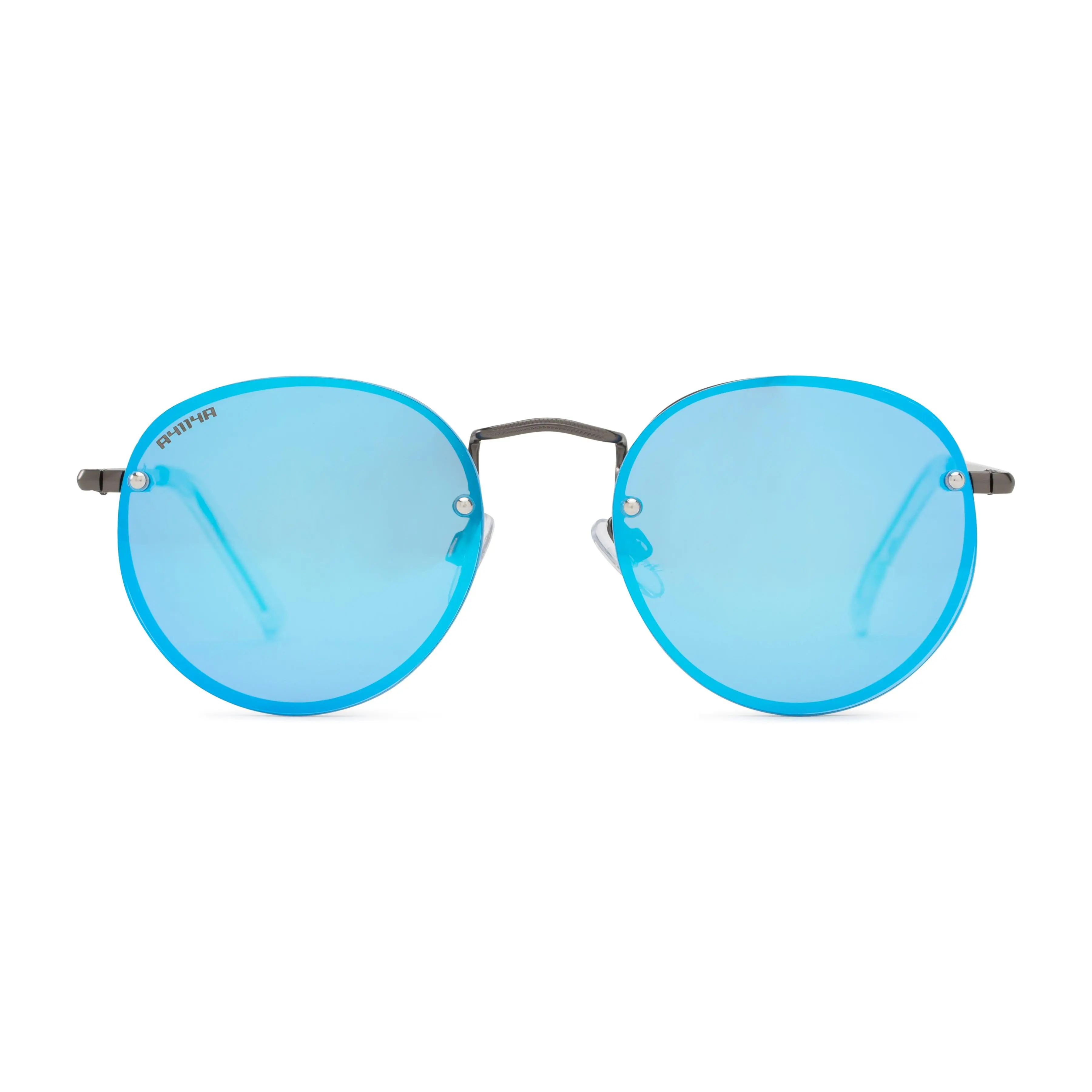Foster Grant Positivity Rules 1990s Aesthetic Color-Tinted Dark-Lensed Men's Sunglasses, Teal Lenses, Gunmetal Frame, 100% UVA-UVB Protection, 1990S Men's Sunglasses