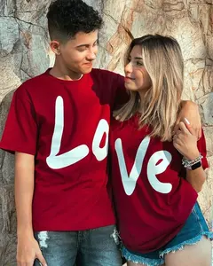 LOVE Red Matching Tee  Hoodie - Sweatshirt - TShirt 2025 - 2026 – Bold Couple Outfit for Valentine’s & Holiday Moments