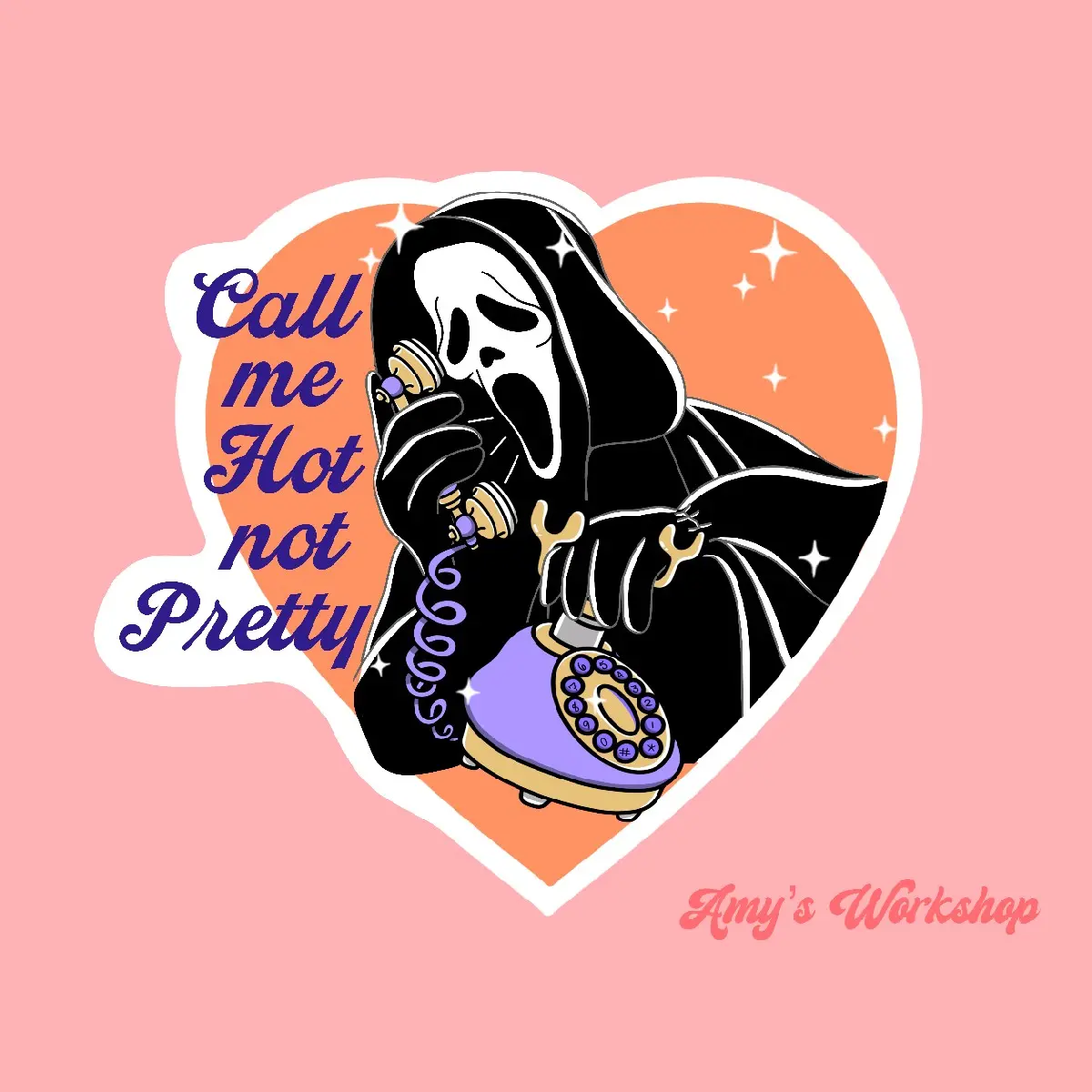 Chappell Roan Sticker - Call Me Hot Not Pretty Scream Mask Waterproof Matte Die Cut Vinyl for Bottles and Drinkware