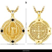 Gold-Plated Saint Benedict Medal