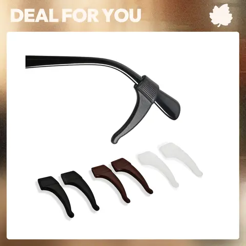 ZENOTTIC 3 Pairs Low-Profile Soft Silicone Eyeglass Ear Grips, Anti-Slip Hooks for Adults & Kids, Casual Retainers for Sports & Reading, Eye Glasses Ear Grippers, Scientific Curve, Anti-Slip Grip, Birthday