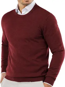 Men's Crew Neck Sweater Slim Fit Lightweight Sweatshirts Knitted Pullover for Casual Or Dressy Wear black friday