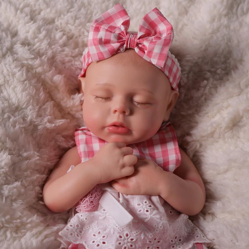 #tiktokshopstockup BABESIDE Lifelike Realistic Silicone Baby Doll Girl 12/16 Inch Reborn Doll with Painted Perfect Companion for Children Parents & Collectors