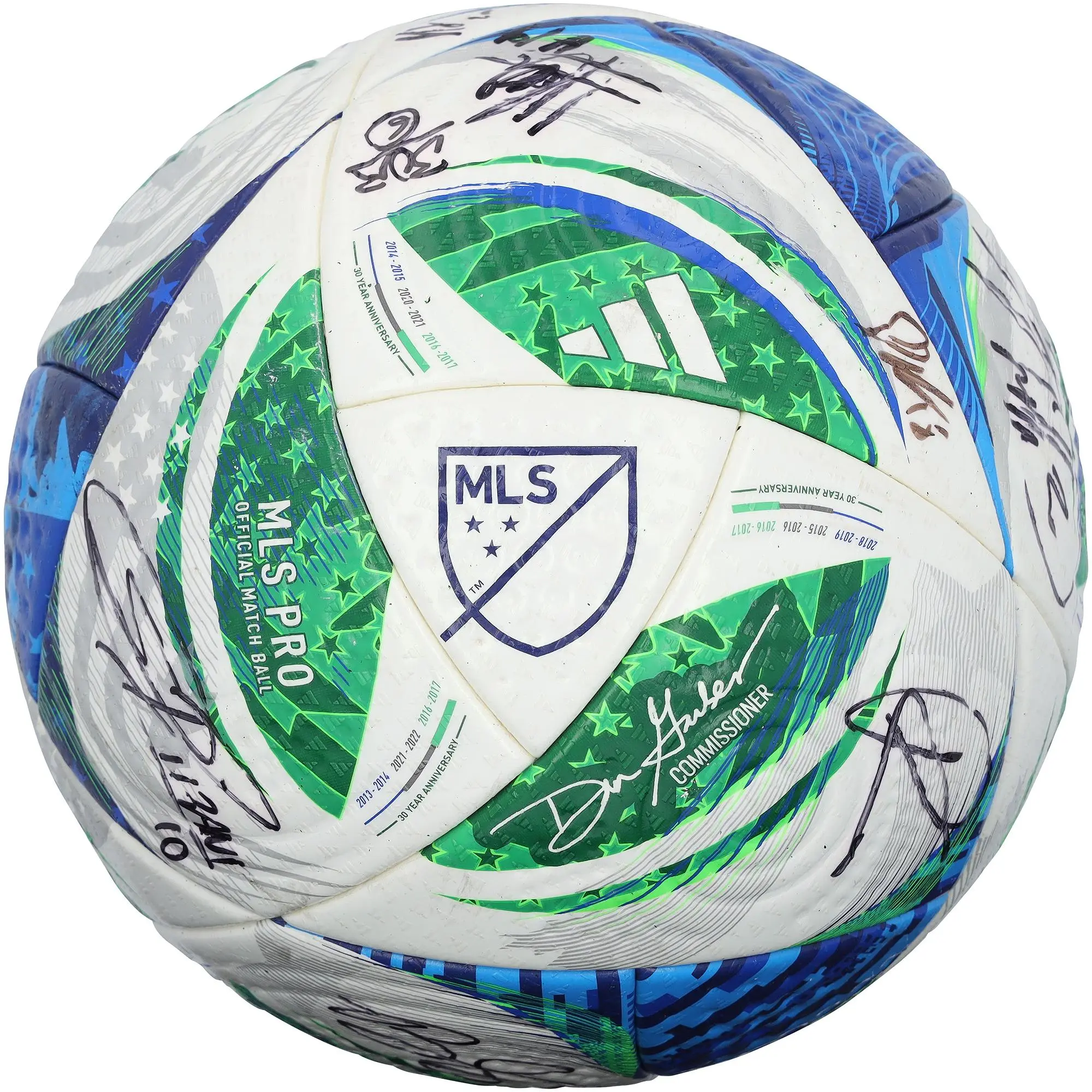 D.C. United Autographed Match-Used Soccer Ball from the 2025 MLS Season with 13 Signatures - NF70448165 - Fanatics Authentic Certified