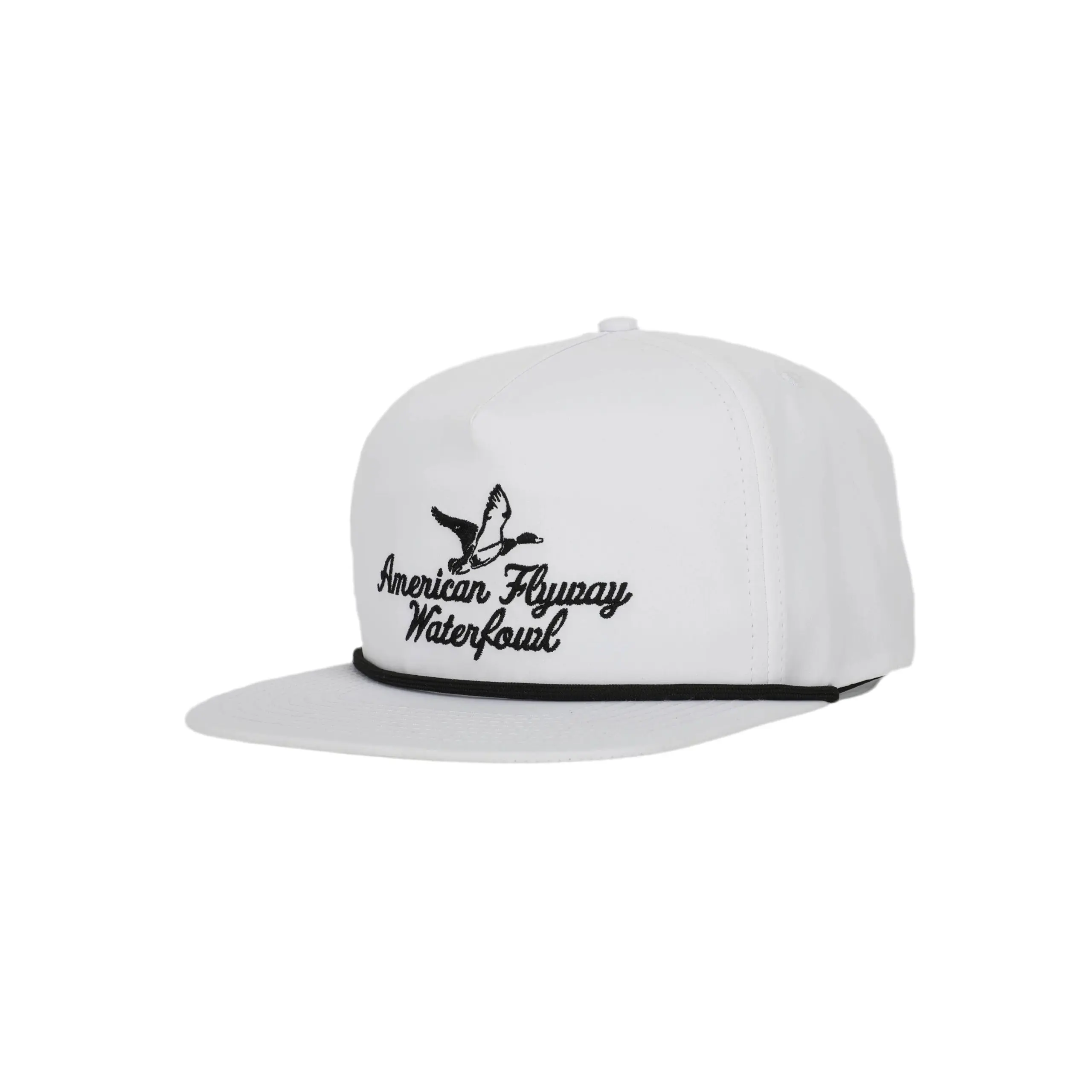 American Flyway Waterfowl Vintage Nylon Snapback Hat - Unisex Adjustable Stylish Hat, High-Quality White Rope, All Seasons Sports & Outdoor Accessory, Retro Vibe