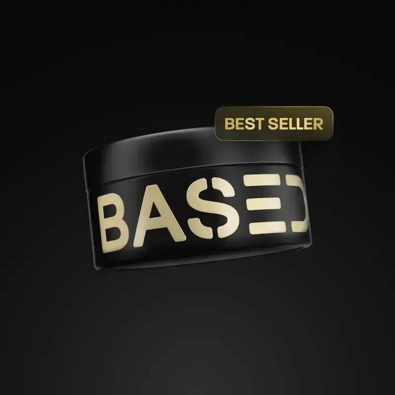 BASED Pomade - Medium Hold & Medium Shine, Premium Non-Toxic, Shiny Non-Greasy Look, All Day Hold, Easy & Fast Application