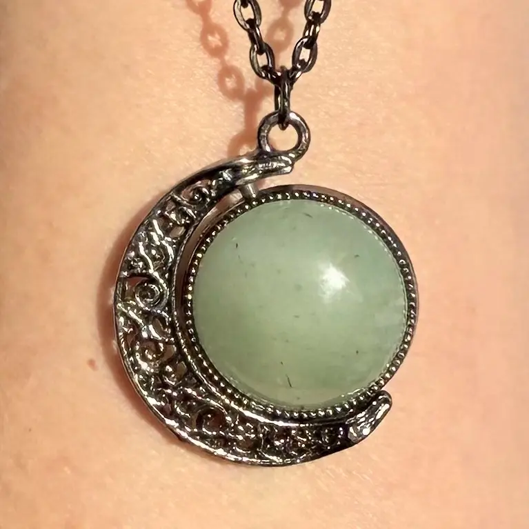 Double Sided Reversible Necklace with Green Aventurine and African Bloodstone natural gemstones #handcrafted