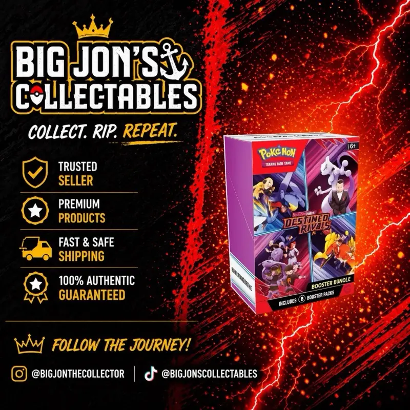 Pokemon TCG Destined Rivals Booster Bundle - 6 Packs Sealed.
