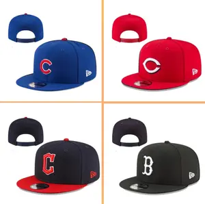 MLB 9FIFTY Snapback Hat – New Era Flat Brim Adjustable Cap, Dodgers Yankees White Sox Cardinals, Trendy Hip Hop Style