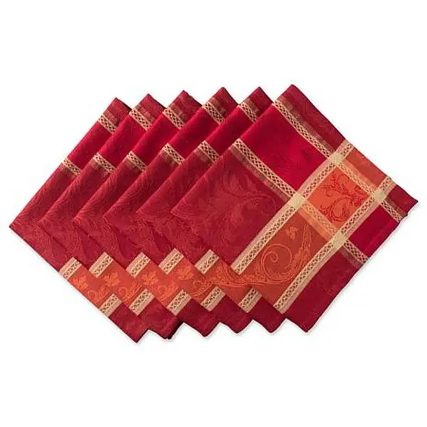 Design Imports Harvest Wheat Jacquard Napkins Set of 6