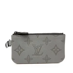 Pre-owned Louis Vuitton Calfskin Small Leather Goods Monogram Shadow Duo Messenger Leather Pouch