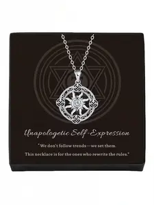 Celtic Sunwheel · Starburst Necklace Genuine Celtic knot sun necklace, luxury niche fade-resistant choker.Must-have for daily wear in spring and summer.A mysterious lucky necklace for all festivals and Valentine’s Day gifts.