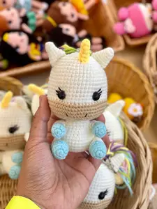 Unicorn Crochet Doll Keychain
