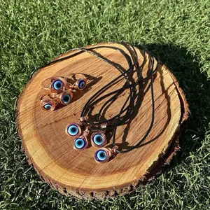 Handmade Evil Eye Rings Crafted with Copper Wire & Vibrant Evil Eye Beads for Negative Energy Protection Lightweight Adjustable Everyday Wear
