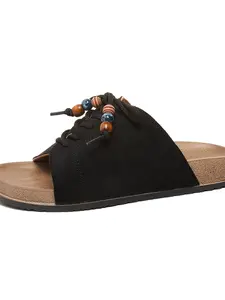 Vintage Style Beaded Sandals, Melanin Chic Design, Perfect for Casual Wear, Comfortable and Stylish Footwear