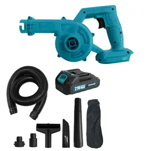 Cordless leaf blower vacuum combination, Cordless air blower, equipped with a 21V 1.3Ah rechargeable battery, handheld battery powered electric leaf blower, a seven in one portable blower and vacuum cleaner for lawn care, suitable for leaves, yards, dust