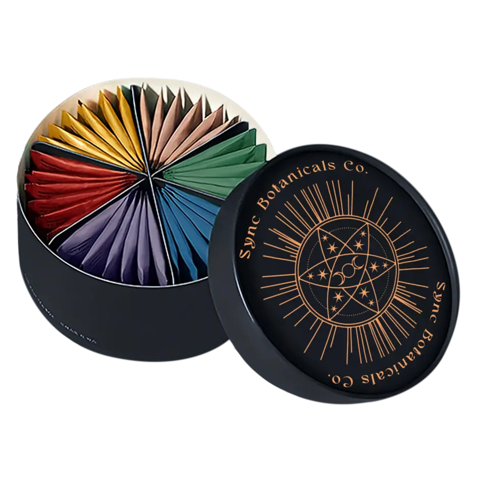 Sync Botanicals Co Daily Cycle Syncing Tea Box | Organic Herbal Tea Bags Caffeine Free Individually Wrapped Biodegradable For Hormonal Menstrual Wellness and Natural Beverage