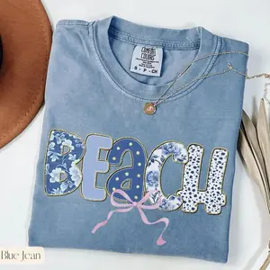 Comfort Colors Beach TShirt, Cute Beach Summer Boho Tee, Beachy Tee, Summer T-shirt, Coconut Girl, Oversized Beach T-Shirt,Trendy Coastal Tee