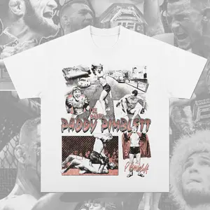 Paddy Pimblett UFC T-Shirt Paddy The Baddy Tee Ultimate Fighting Championship Shirt Short Sleeve Crew Neck Soft Cotton MMA Tee Perfect Gift for UFC Fans MMA Fans American Made Fightwear