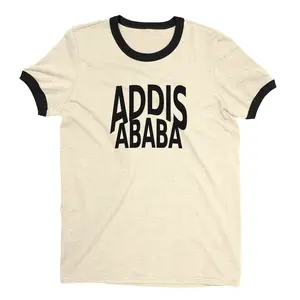 NYC Factory Men's Addis Ababa Retro Ringer Tee Red