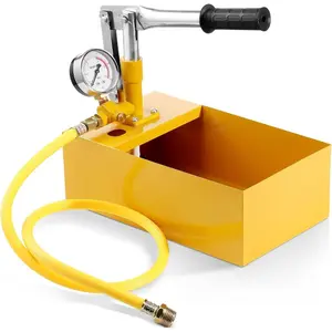 VEVOR Hydrostatic Test Pump, Max 25 bar/362 PSI, Single Valve Hydraulic Manual Water Pressure Tester Kit with Gauge 1.4 Gal Water Tank, 3 ft Hose with 1/2 inch External Thread Connector for PipelineVEVOR Super Brand Day