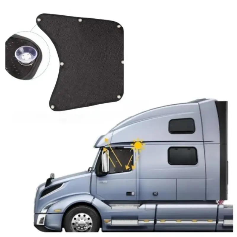 Truck Side Window Sunshade with Suction Cup, Universal Car Side Window Sunshade, UV Protect Sun Cover, Semi Truck Sunshade for RV Truck, Car Accessories, Car Sun Shades Outside Car, UV Protective Sunshade