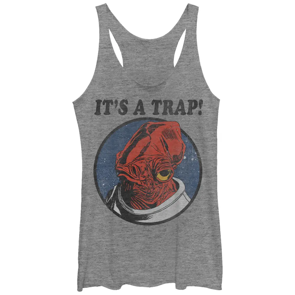 Women's Star Wars It's a Trap Admiral Ackbar Racerback Tank Top