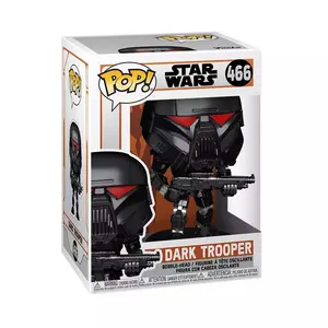Star Wars The Mandalorian Dark Trooper Battle Pop! Vinyl Figure #466 - 3 3/4-Inch Tall