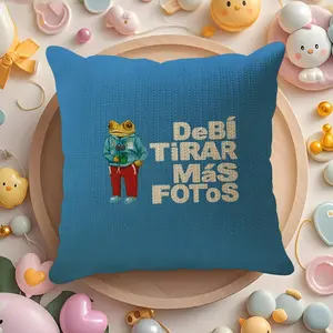 DTMF Debi Tirar Más Fotos B-BunnyS Pillow Case Double-Sided Printed Soft Short Plush Sofa Cushion Covers | Polyester & Breathable, Invisible Zipper, Mite-Resistant, Durable | Ideal for Sofa, Bedroom, Car & Kids Gift Home Textile