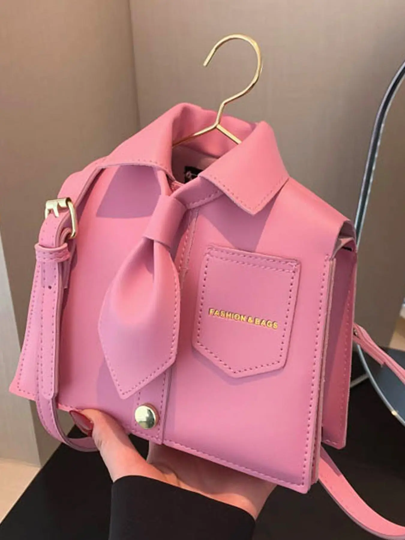 Women's Cute Shirt Design Shoulder Bag, Fashionable PU Leather Shoulder Bag for Daily Used, Casual Trendy Versatile High-quality Daily Commuting Bag