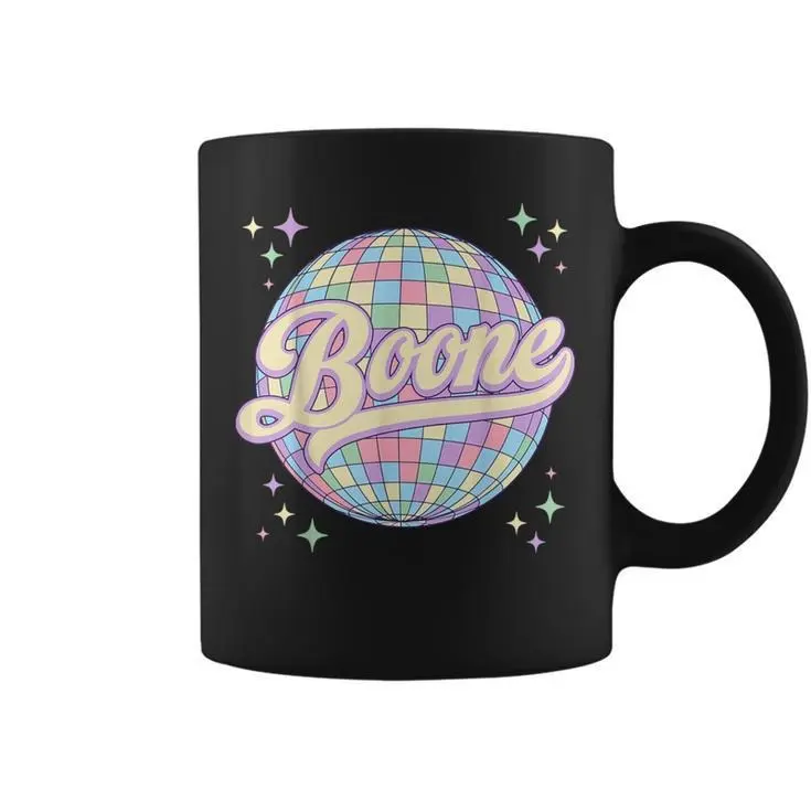 Retro Boone First Name Personalized Disco 80S Birthday Coffee Mug - Funny Graphic Printed Premium Stoneware Ceramic Mug for Wine Beer Tequila & More