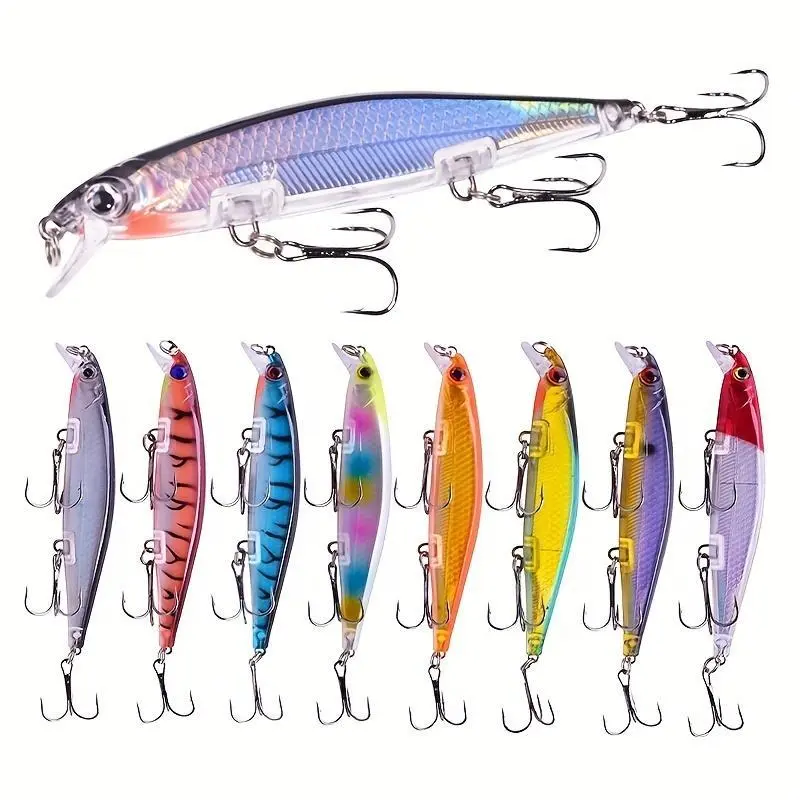 8pcs Artificial Bait Kit 11cm 13g Swimbaits Bass Fish Fishing Sink Hard Crankbait Minnow Lure 8pcs Artificial Bait Kit 11cm 13g Swimbaits Bass Fish Fishing Sink Hard Crankbait Minnow Lure