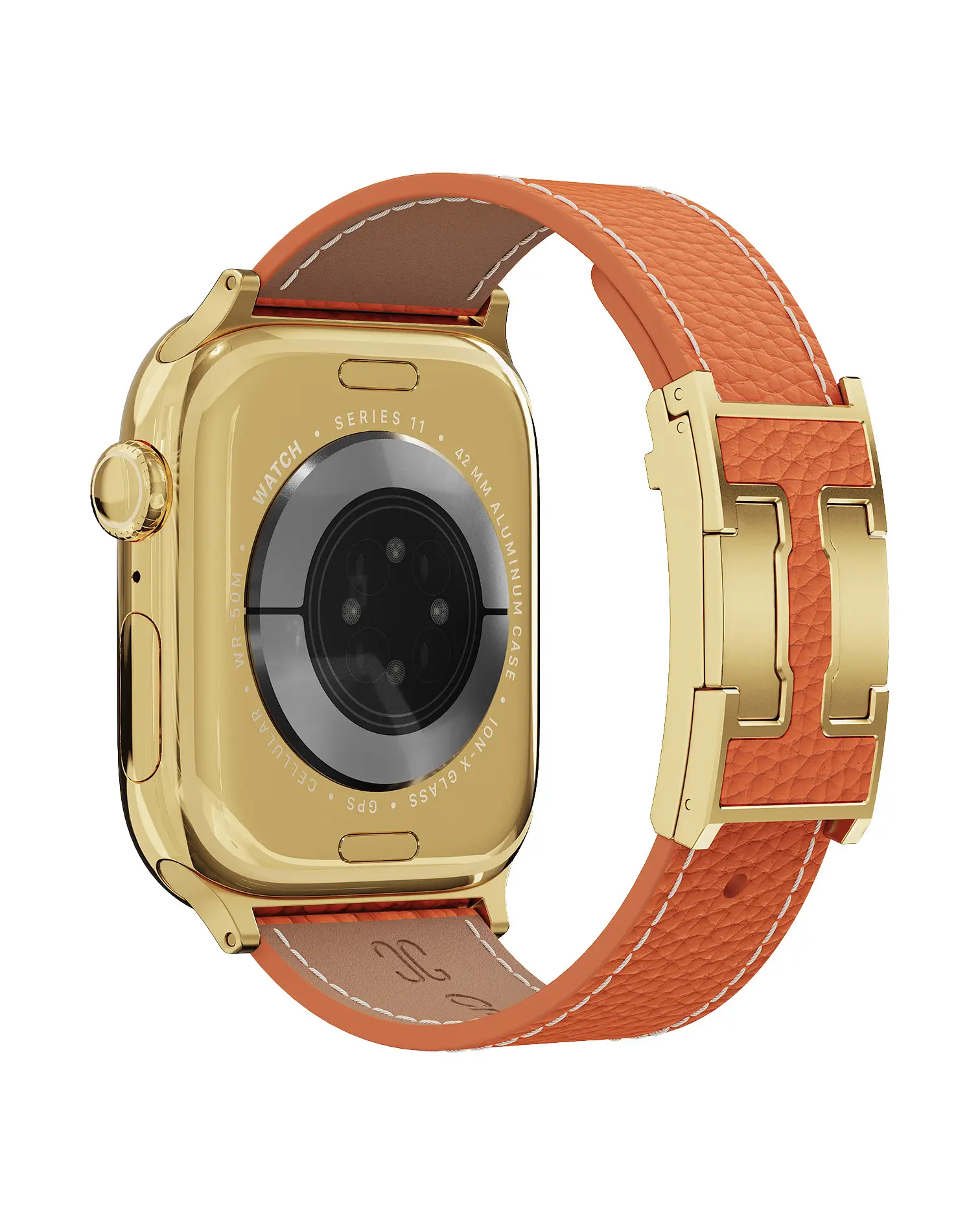 CRAZYGRASS Magnetic Leather Watch Strap 38mm/40mm/41mm/42mm/44mm/45mm/46mm/49mm Smartwatch Lychee pattern Bands Suitable For Apple Watch Series 11/10/9/8/7/6/5/4/3/2/1/SE/SE2 Breathable for Women Watch band [WATCH NOT INCLUDED] Wearable Electronic Gadgets