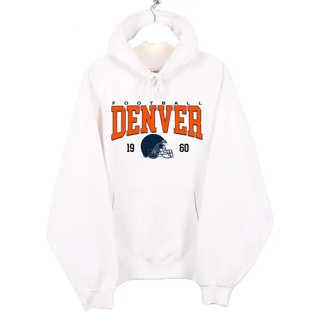 Vintage Denver Football Crewneck Hoodie, Denver Team Pullover Hoodie, Vintage Broncoss.ss Hoodie, Bronco Fan Apparel, Classic Denver Fan Pullover, Denver Football Merch, Denver Football Long sleeve Hoodie 1