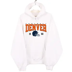 Vintage Denver Football Crewneck Hoodie, Denver Team Pullover Hoodie, Vintage Broncoss.ss Hoodie, Bronco Fan Apparel, Classic Denver Fan Pullover, Denver Football Merch, Denver Football Long sleeve Hoodie 1